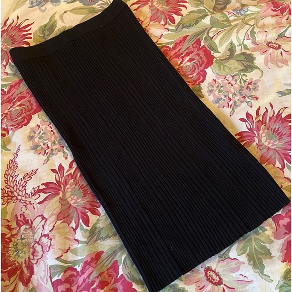 REBECCA TAYLOR Soze Medium Sweater Skirt Ribbed Pull-On Tube Stretchy  $358 NEW - Picture 3 of 17